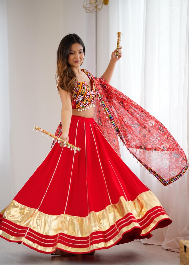 Rayon Lehenga Choli with Digital Print Dupatta