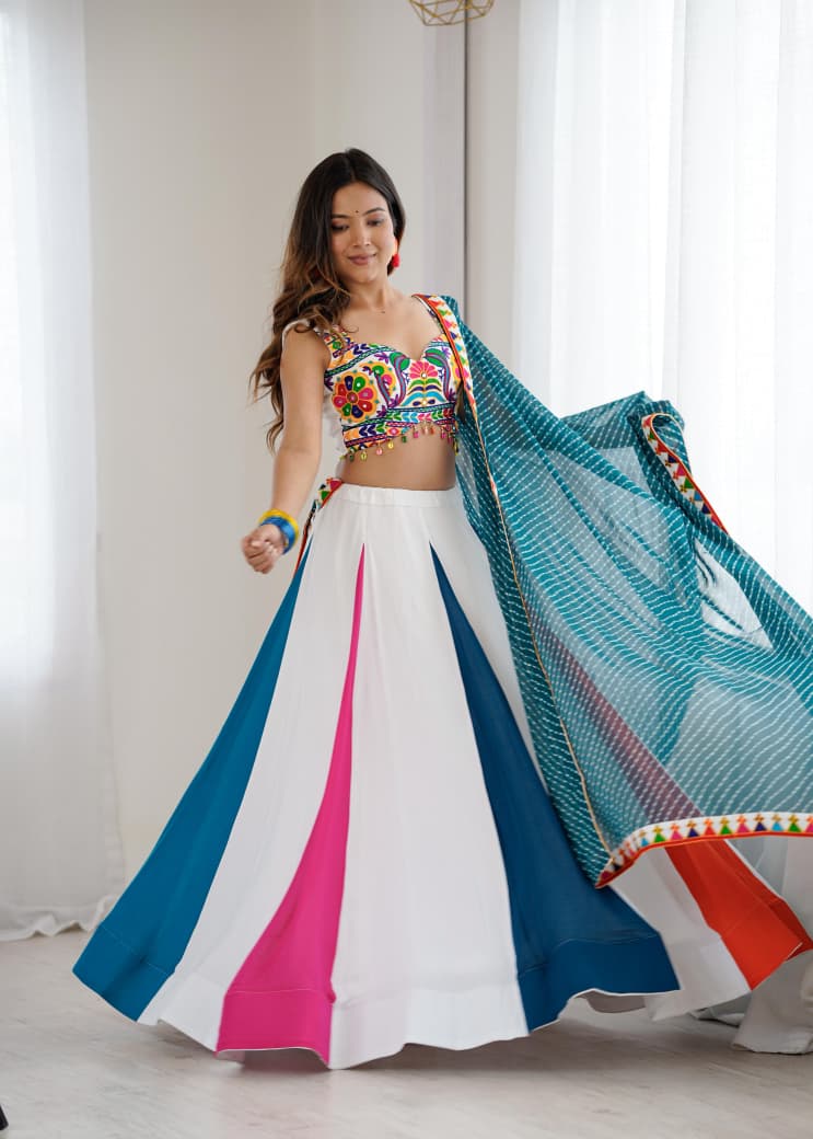 Designer Lehenga Choli with Digital Print Dupatta for Navratri 2025
