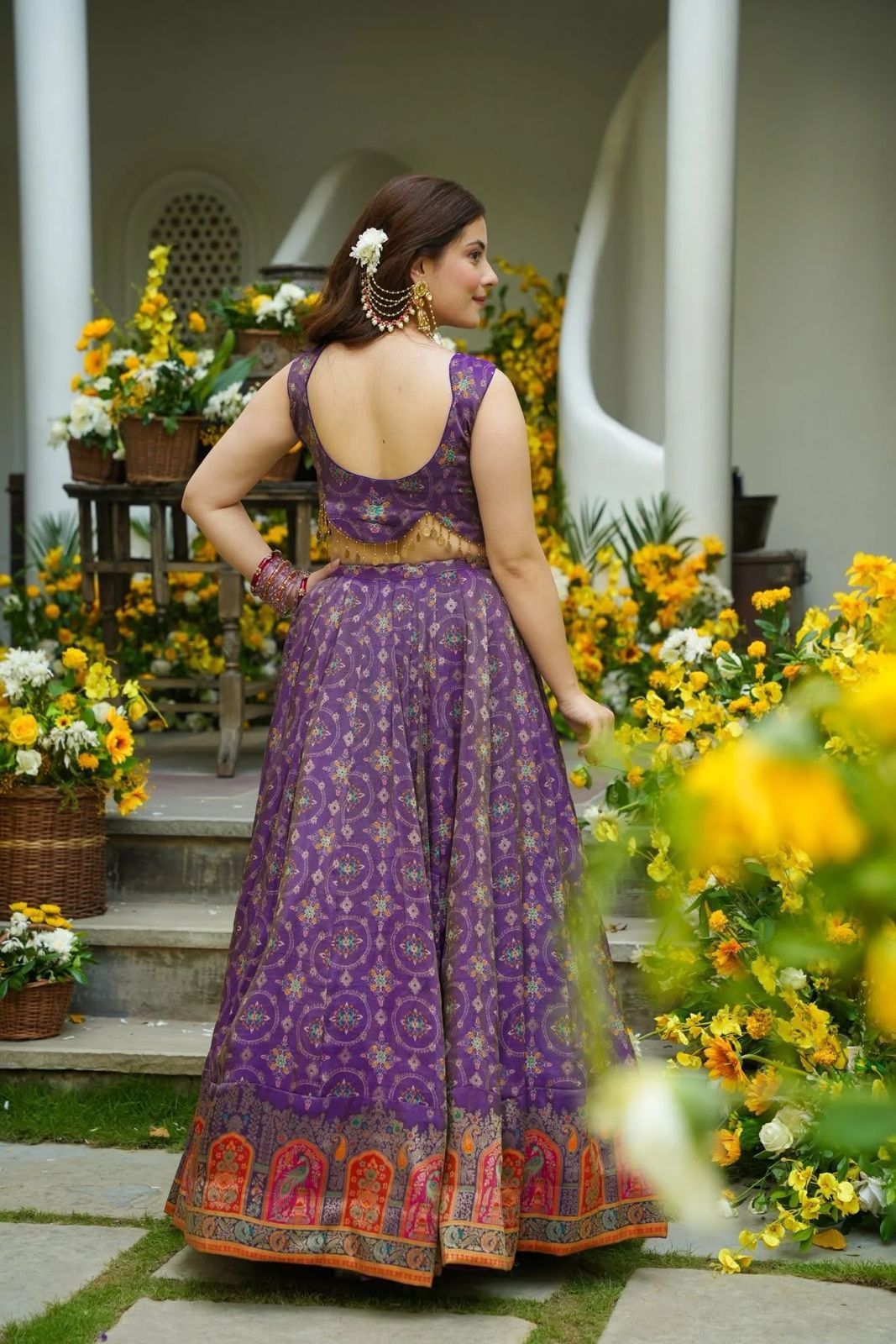 Fully Stitched Organza Silk Lehenga with Designer Blouse