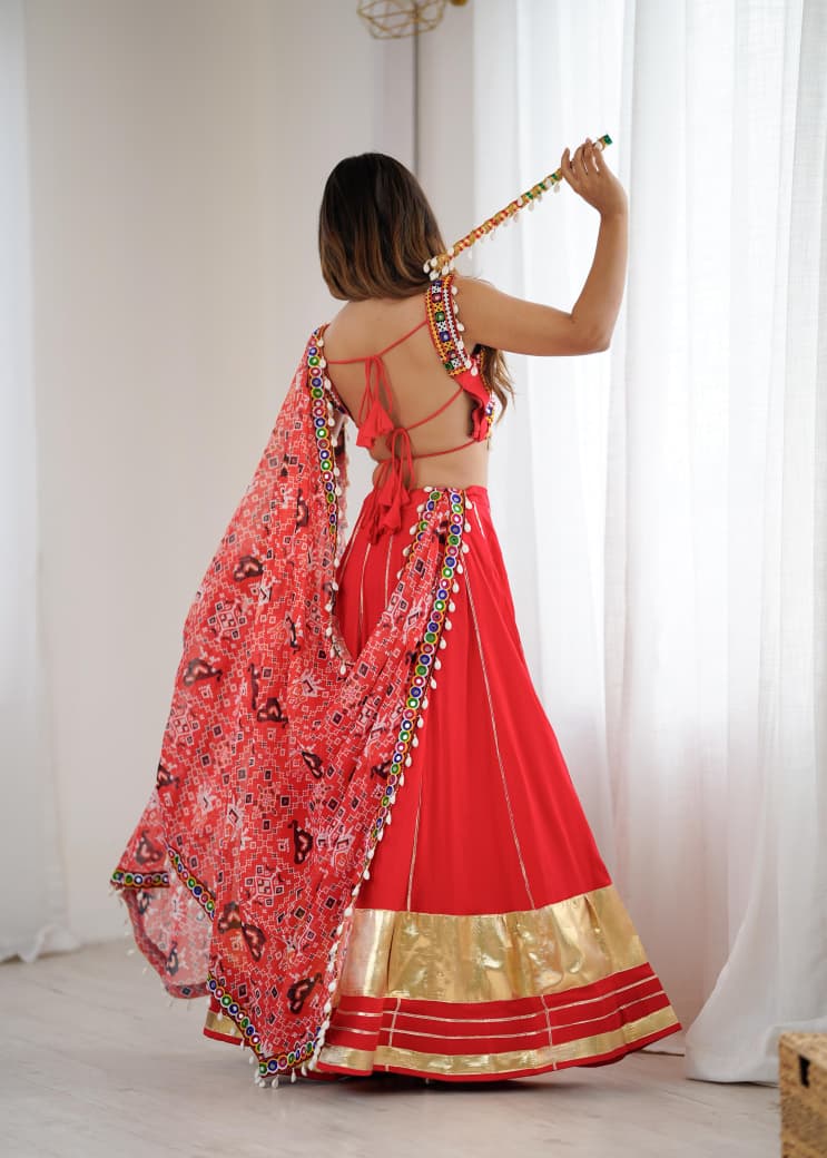 Designer Navratri Lehenga Choli with 4 Meter Flair