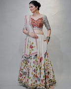 Navratri Special Cotton Lehenga Choli with Mirror Work – Trendraani