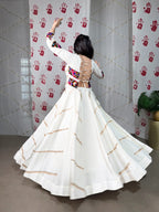 Stitched 8 Meter Flair Lehenga for Garba Night with Sequins Touch