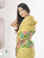 Elegant Linen Silk Saree by RajPath in Gulabi Tone – Festive Wear