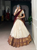 Kalyani Cotton Lehenga Choli with Zari Weaving Work