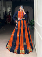 Traditional Navratri Lehenga Choli with Kodi Lace Blouse – Trendraani