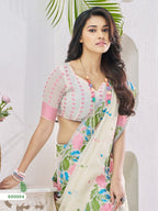 Elegant Linen Silk Saree by RajPath in Gulabi Tone – Festive Wearv