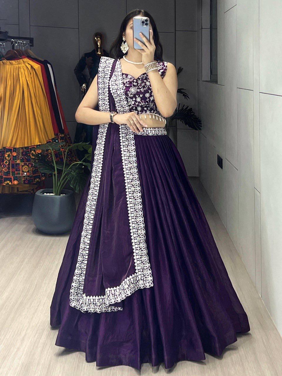 Heavy Embroidered Kaudi Blouse Lehenga Set