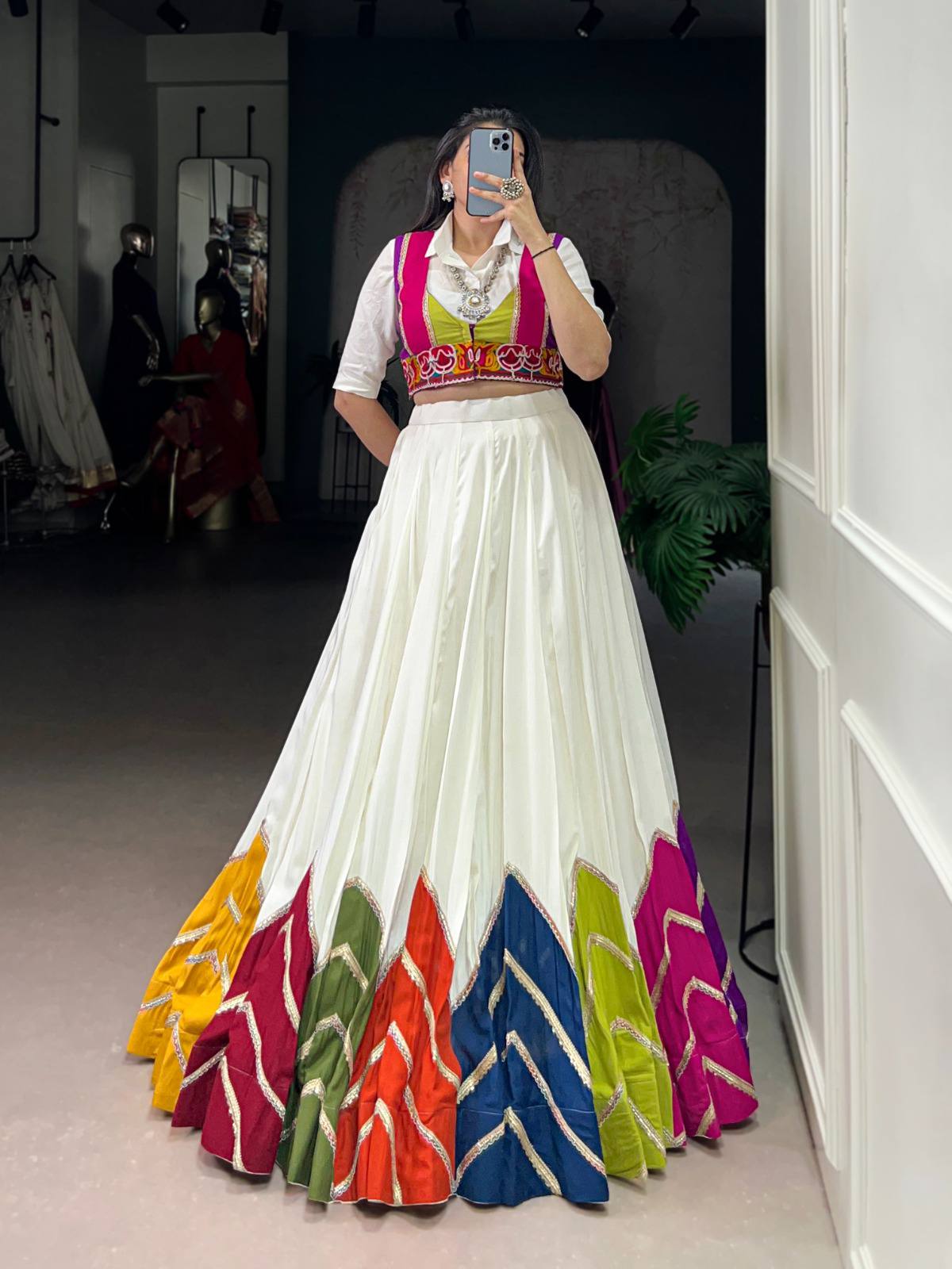 Designer Navratri Lehenga Choli with Multi-Color Patch Work – Trend raani