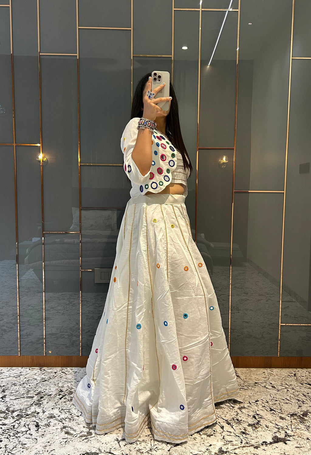 8 Meter Flair Lehenga with Shrug and Stitched Blouse – Festive Wear 2025