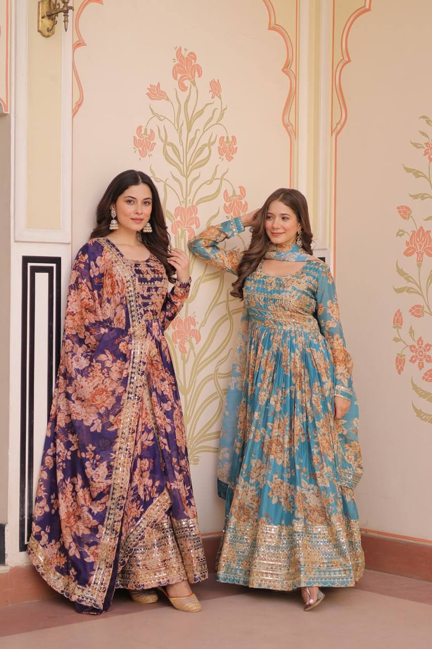 Full Sleeves Designer Gown for Women – Trendraani