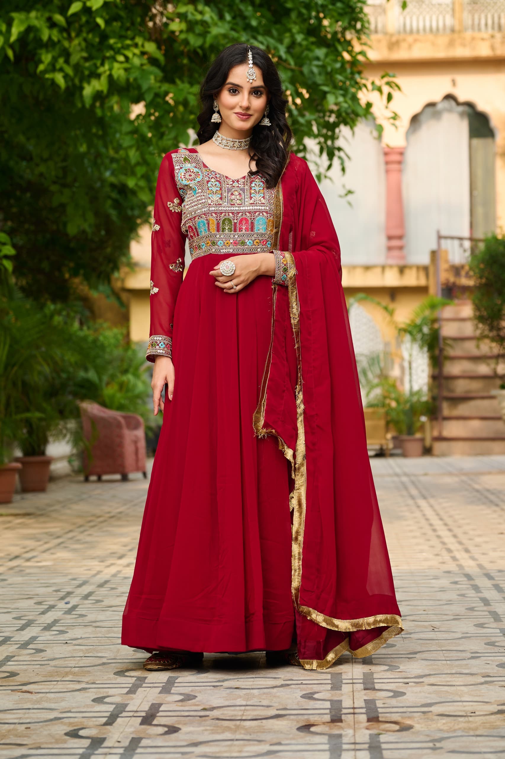 Designer Sequin Gown for Festivals and Weddings
