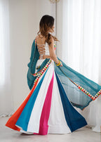 Rayon Lehenga Choli with Kodi Work and Fancy Lace Dupatta