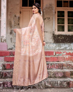 Zari Border Banarasi Silk Saree with Digital Print for Weddings