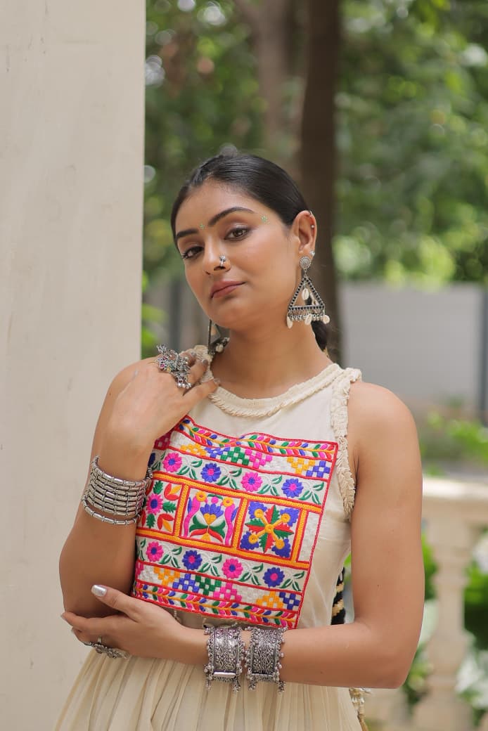 Sleeveless Festive Gown with 8 Meter Flair