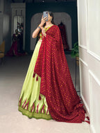 Foil Printed Lehenga Choli Set with Dola Silk Dupatta – Festive Wear