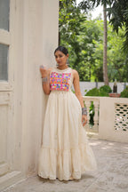 Sleeveless Festive Gown with 8 Meter Flair