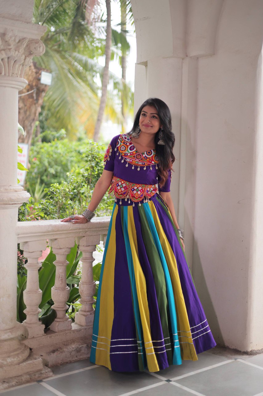 Multicolor Designer Lehenga Choli for Navratri Garba Nights – Trend raani