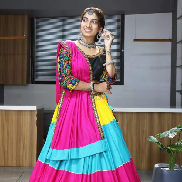 Ethnic Women Pure Rayon Cotton Lehenga Set