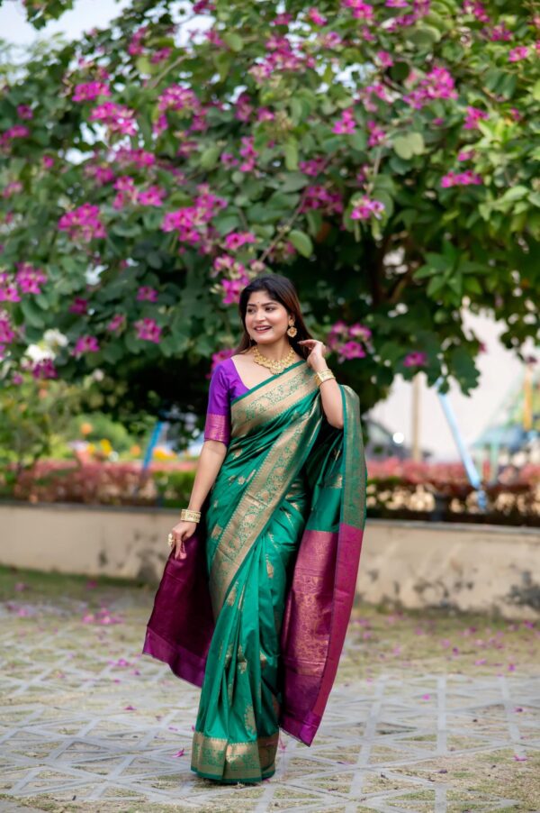 Premium Soft Banarasi Katan Silk Saree with Zari Weaving