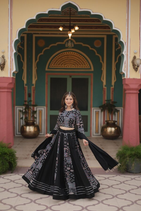 Printed Rayon Lehenga Choli Set - Navratri Lehenga Collection