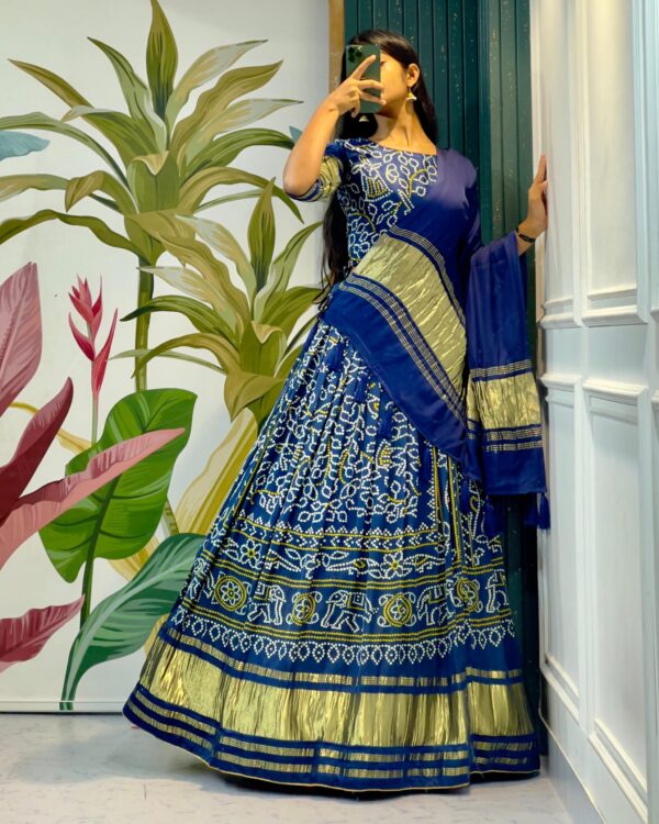 Gaji Silk Lehenga Choli - Traditional Gujarati Elegance