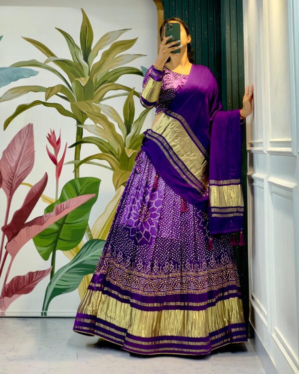 Gaji Silk Lehenga Choli - Traditional Gujarati Elegance