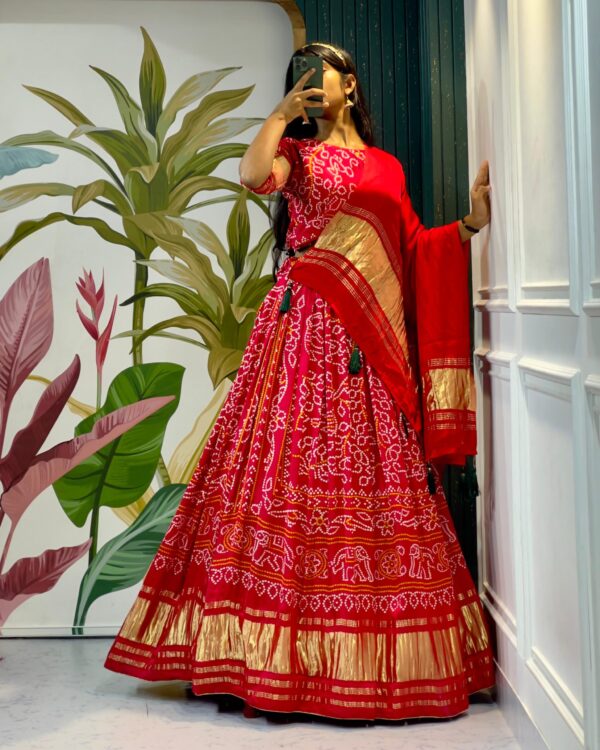 Gaji Silk Lehenga Choli - Traditional Gujarati Elegance