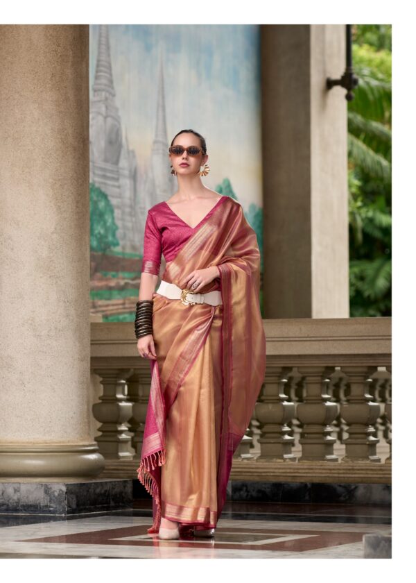 Titan Silk Saree with Designer Pallu and Blouse by RajPath Fabrics