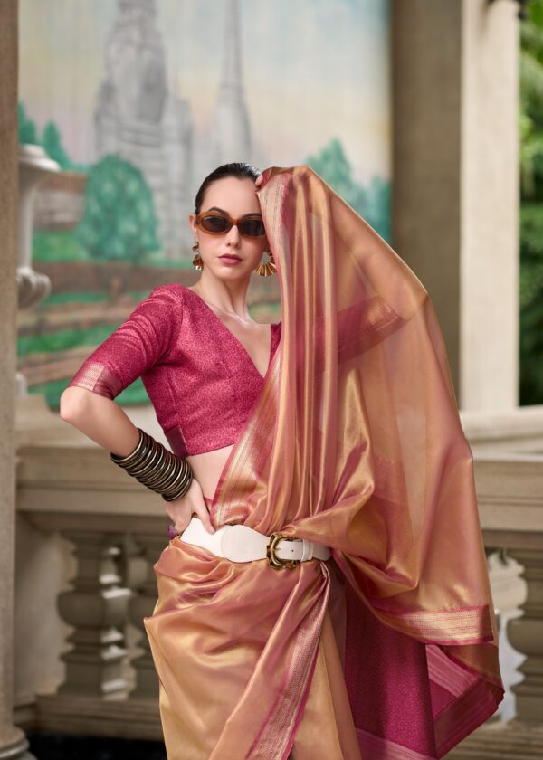 Titan Silk Saree with Designer Pallu and Blouse by RajPath Fabrics